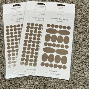 Cloth & Paper Brown Sticker Set